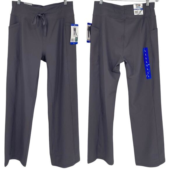 32 DEGREE COOL NWT Athletic Straight Leg Rib Knit Pants Purple Size Large Pocket - Picture 1 of 7